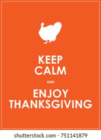 special keep calm banner for thanksgiving day