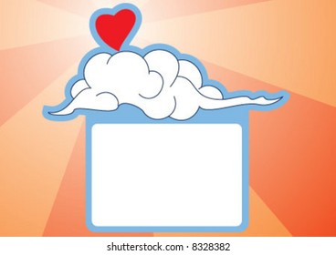 Special label for valentine's day.
