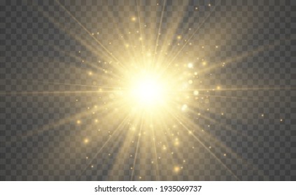 Special lens flash, light effect. The flash flashes rays and searchlight. illust.White glowing light. Beautiful star Light from the rays. The sun is backlit. Bright beautiful star. Sunlight. Glare.	 - Shutterstock ID 1935069737