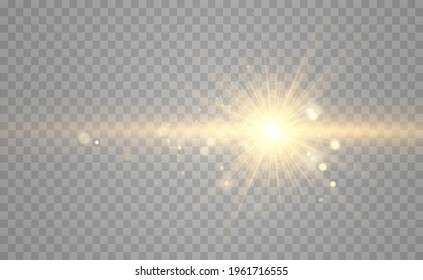 flash especial de lente, efecto de luz. El flash parpadea los rayos y la luz reflectante. Lámpara. Luz blanca brillante. Hermosa estrella Luz de los rayos. El sol está retroiluminado. Hermosa estrella brillante. Luz solar. Glare.