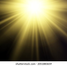 Special lens flash, light effect. The flash flashes rays and searchlight. illust.White glowing light. Beautiful star Light from the rays. The sun is backlit. Bright beautiful star. Sunlight. Glare.	