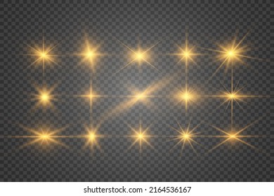 Special lens flash, light effect. The flash flashes rays and searchlight. illust.White glowing light. Beautiful star Light from the rays. The sun is backlit. Bright beautiful star. Sunlight. Glare.	