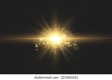 	
Special lens flash, light effect. The flash flashes rays and searchlight. illust.White glowing light. Beautiful star Light from the rays. The sun is backlit. Bright beautiful star. Sunlight. Glare.	