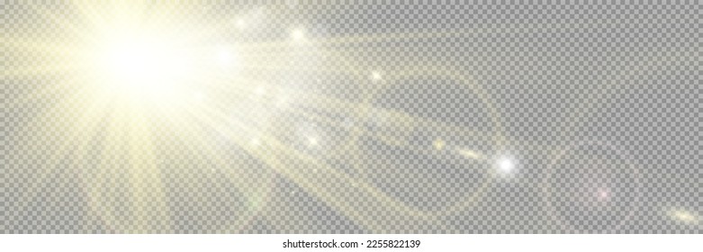 	
Spezielles Objektiv Blitz, Lichteffekt. Der Blitz blinkt Strahlen und Suchlicht. illust.Weiß leuchtendes Licht. Schöner Stern Licht von den Strahlen. Die Sonne ist heller. Heller schöner Stern. Sonnenlicht. Schön.