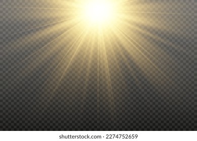 	
Special lens flash, light effect. The flash flashes rays and searchlight. illust.White glowing light. Beautiful star Light from the rays. The sun is backlit. Bright beautiful star. Sunlight. Glare.	
