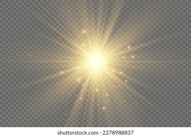 flash especial de lente, efecto de luz. El flash parpadea los rayos y la luz reflectante. Lámpara. Luz blanca brillante. Hermosa estrella Luz de los rayos. El sol está retroiluminado. Hermosa estrella brillante. Luz solar. Glare.	