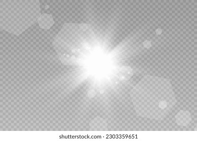 	
Spezielles Objektiv Blitz, Lichteffekt. Der Blitz blinkt Strahlen und Suchlicht. illust.Weiß leuchtendes Licht. Schöner Stern Licht von den Strahlen. Die Sonne ist heller. Heller schöner Stern. Sonnenlicht.	