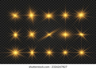 Special lens flash, light effect. The flash flashes rays and searchlight. illust.White glowing light. Beautiful star Light from the rays. The sun is backlit. Bright beautiful star. Sunlight. Glare.	