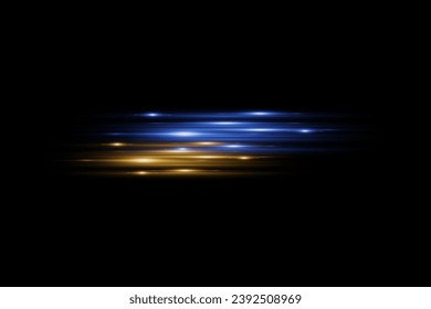 Special lens flash, light effect. The flash flashes with rays and glare. Effects, glare, lines, sparkle, explosion.	
