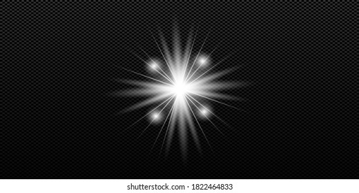 luz de flash de lente especial sobre fondo oscuro