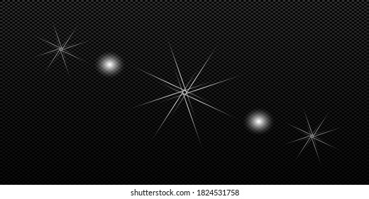 special lens flash light on dark background