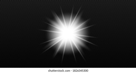 special lens flash light on a dark background