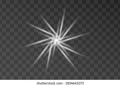 special lens flash light on a dark background