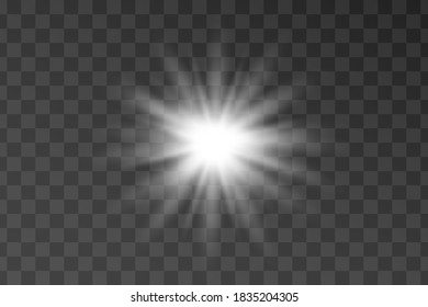 special lens flash light on dark background