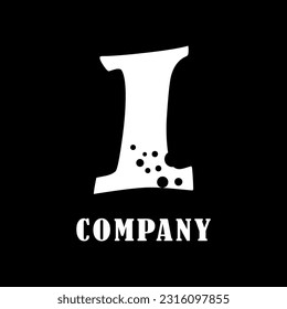 special i letter logo on white background, can be used for art companies, sports, etc