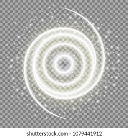 Special light effect turbulence. Sparks. Elements on transparent background. Vector.