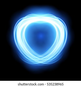 Special light fire effect. Vector illustration transparent