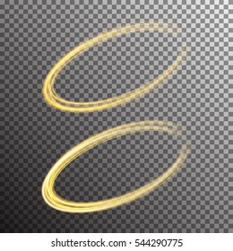 Special light fire effect. Vector illustration transparent