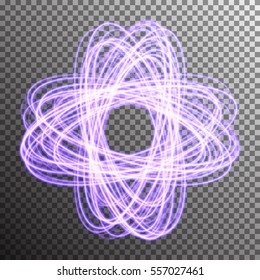 Special light fire effect. Vector illustration transparent