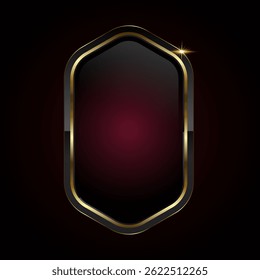 A special luxury 3Ds glossy dark red button vector, illustration. with vertically elongated button features a deep black-to-burgundy gradient, exuding elegance with its sharp