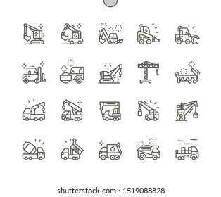 Special machinery Well-crafted Pixel Perfect Vector Thin Line Icons 30 2x Grid for Web Graphics and Apps. Simple Minimal Pictogram