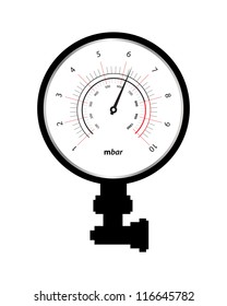 special manometer on white background