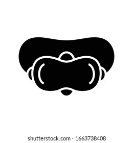 Special mask black icon, concept illustration, vector flat symbol, glyph sign.