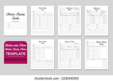 The Special Mega Bundle with Christmas Shopping Planner, Christmas party Planner, and Christmas Event Templates	
