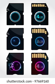 special memory SD card design with front and back sides