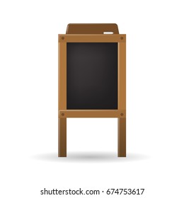 Special menu announcement blackboard. Vector empty restaurant board for your design.