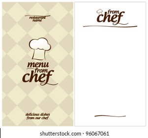 Special Menu from Chef Design template and the form for a list of dishes.