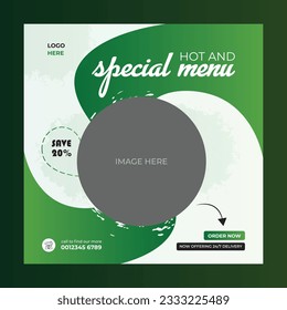 diseño de plantillas de banner de concepto de menú especial. Plantilla de diseño de promoción abstracta de descuento