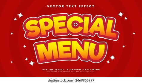 Special Menu editable text effect Template suitable for restaurant food menu