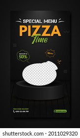 Special Menu Pizza Time Social Media Story Template