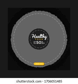 Special menu a restaurant social media post template. Healthy food banner promotion illustration 