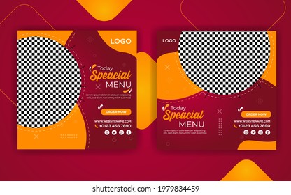 Special Menu Social Media Post For Restaurants