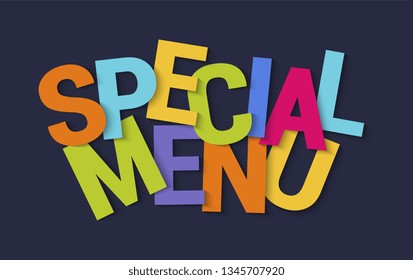 Special menu vector design