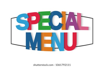 Special Menu vector letters