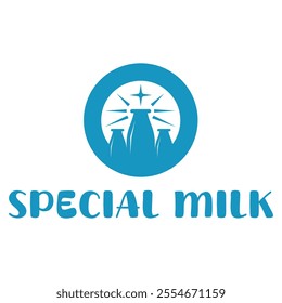 special milk flat minimalist logo design