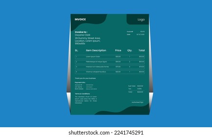 Special modern invoice design template 