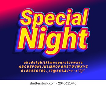 Special Night Yellow Neon Text Effect 