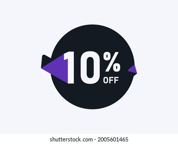 Oferta especial 10% fuera del Vector de diseño de adhesivo redondo