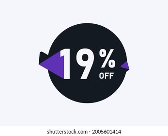 Oferta especial 19% fuera del Vector de diseño de adhesivo redondo