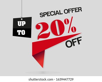 special offer 20% discount banner.vector format