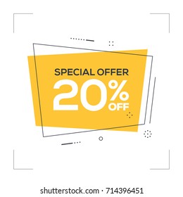 Oferta Especial 20% de desconto Conceito