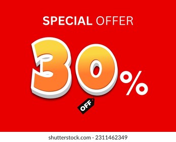 Sonderangebot 30 % Rabatt auf Vektorgrafik