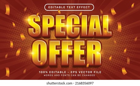 special offer 3d editable text effect template