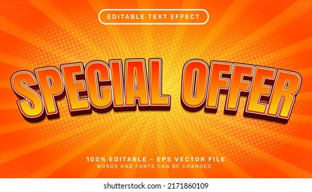 special offer 3d editable text effect template