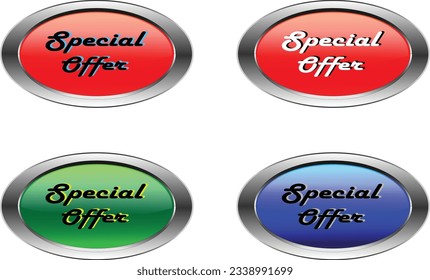 special offer 3d effect badge.3d effect logo.offer Multiple logo