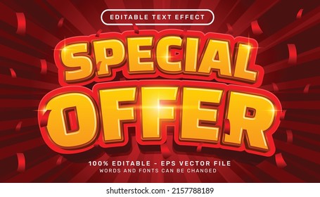 special offer 3d text effect and editable text effect
 - Shutterstock ID 2157788189